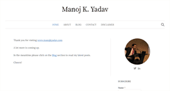 Desktop Screenshot of manojkyadav.com