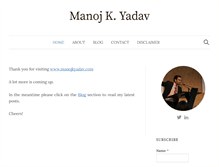 Tablet Screenshot of manojkyadav.com